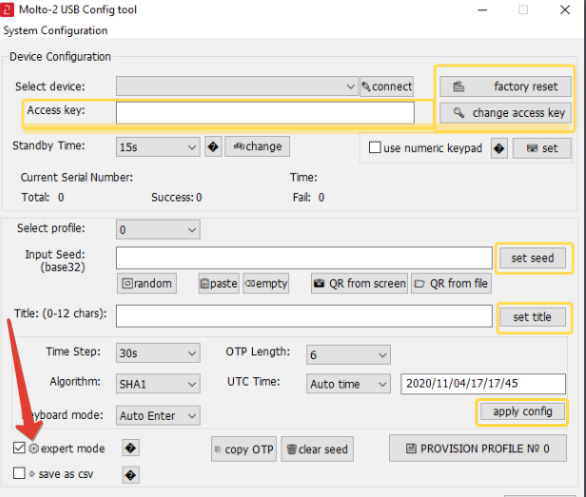 Molto-2 USB Config tool 0.1