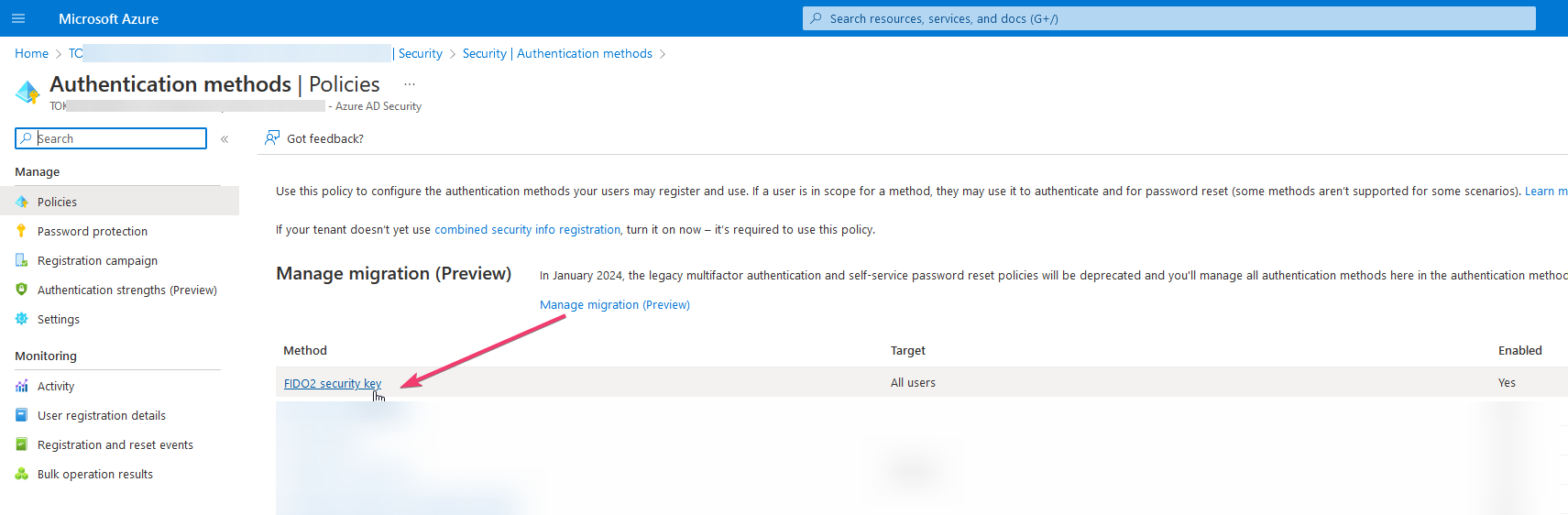 Passwordless authentication in  Azure AD (Microsoft Entra ID) with Token2 FIDO2 keys