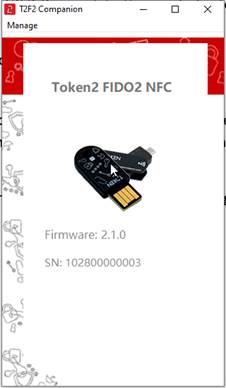 TOKEN2 T2F2 Companion app for Windows v0.3