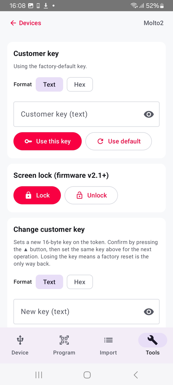 Tools tab screenshot