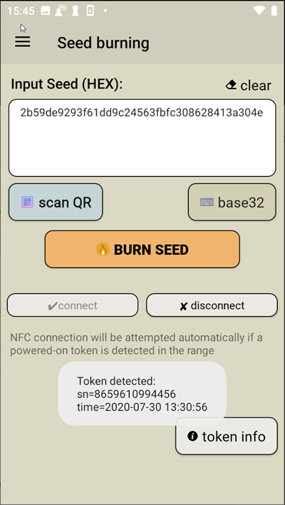 Android NFC Burner app for the second-generation single-profile Token2 programmable tokens