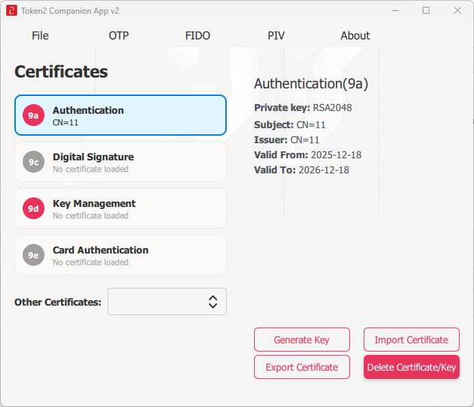 Certificate Management