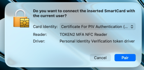 Guide - PIV Login on MacOS
