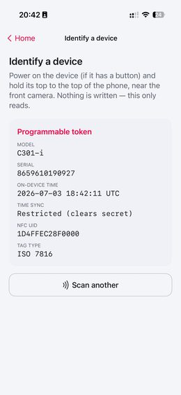 Identify screen
