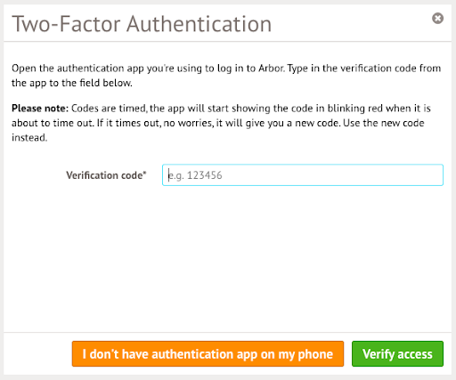 Hardware tokens for  Arbor MIS two-factor authentication